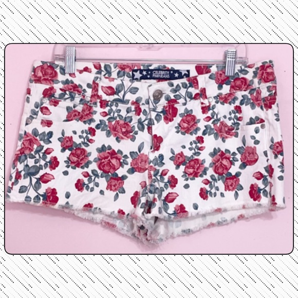 👖🌺👖🌺SEXY FLORAL PRINT DENIM JEANS SHORTS…Sz 13…🌸🌼 - Picture 6 of 7